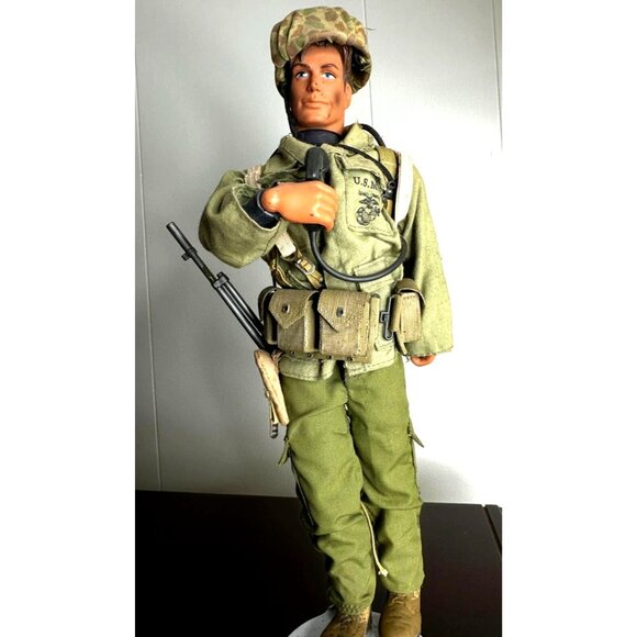 Marine Communication Ground Military Radio Weapon Action Figure1998 Mattel 12" - Picture 1 of 9